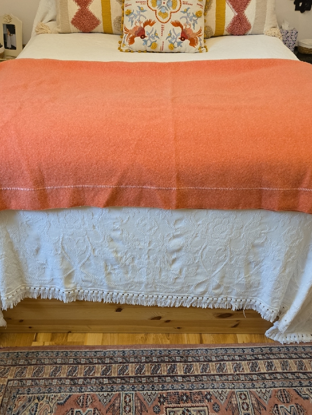 Kenwood Coral Wool Blanket with Branded Label